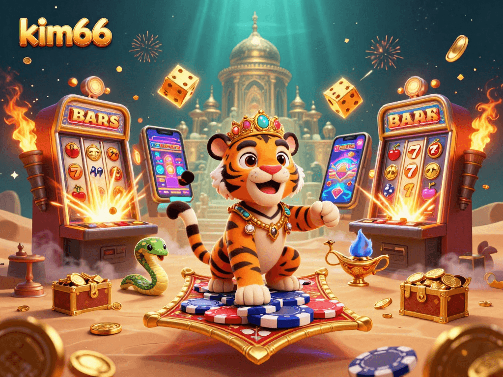 Play exciting slots with kim66 and experience the rush of jackpot wins in this vibrant casino scene.