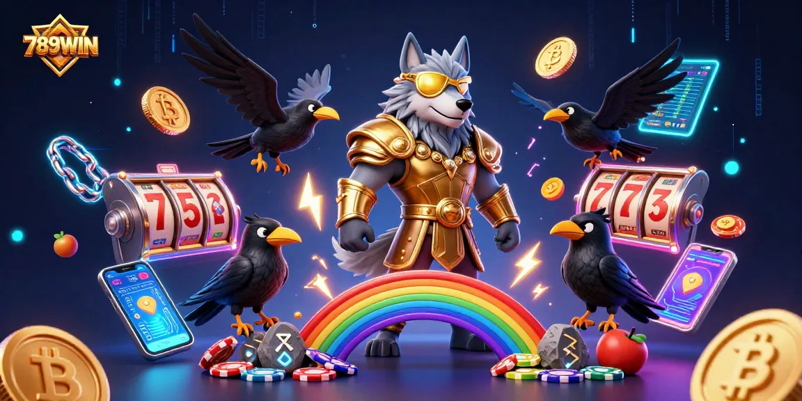 Experience thrilling gameplay with 789WIN, featuring Norse mythology-inspired characters in a dynamic casino scene.