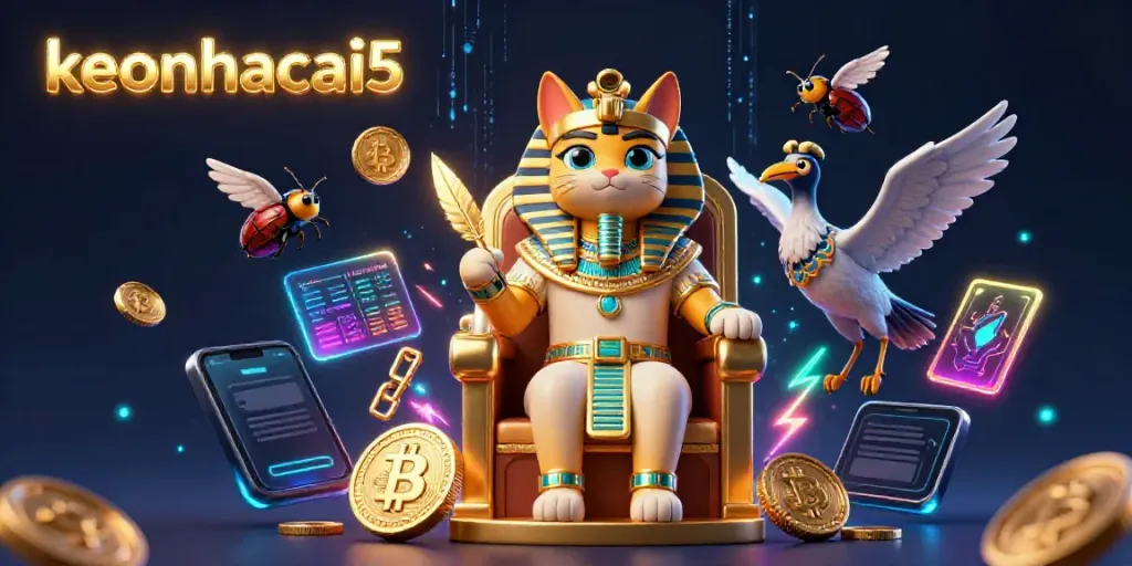 Experience fast updates on keonhacai5 with this vibrant scene showcasing gambling elements.