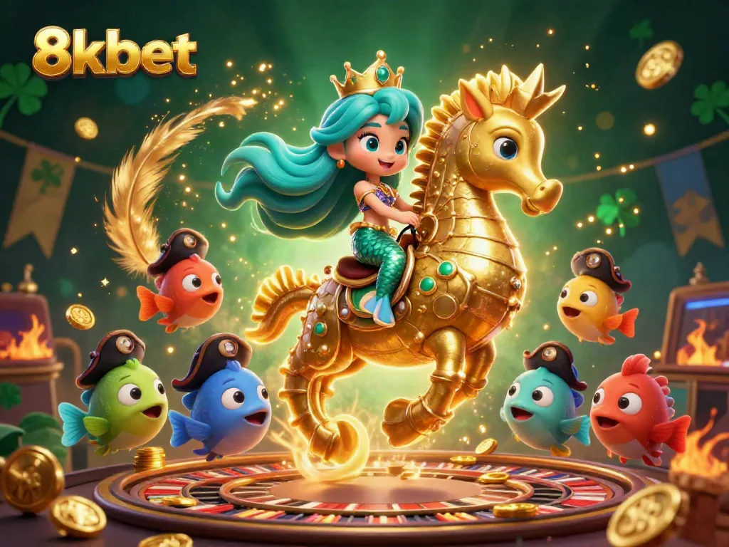 Experience the thrilling excitement of 8xbet with a vibrant mermaid princess in a live casino setting.