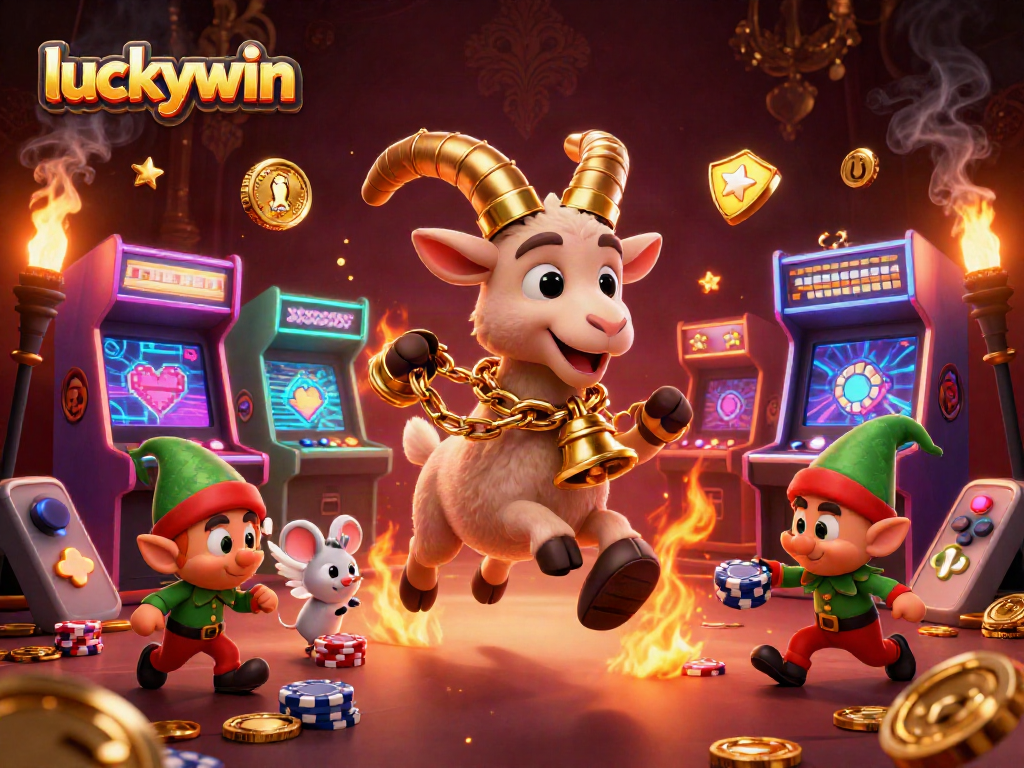 Experience the thrill of luckywin with a holiday-horror casino scene filled with enchanting characters and vibrant gaming elements.