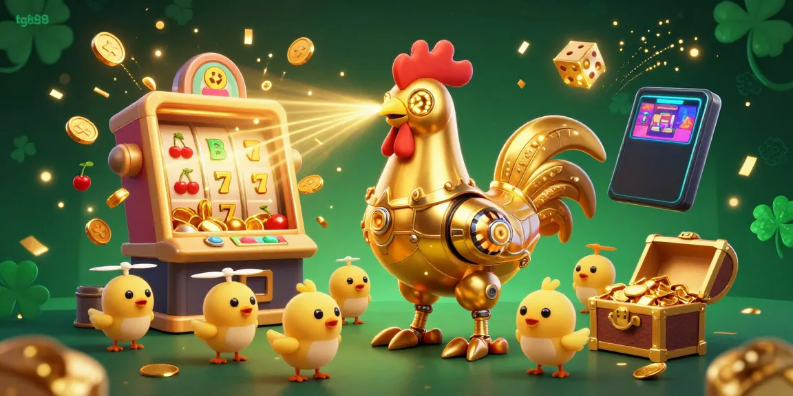 Engage in dynamic casino gaming with tg888's vibrant 3D illustration featuring fun characters and exciting game elements!