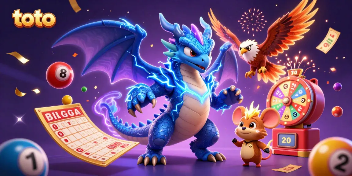 Engage in exciting toto experiences with vibrant lottery elements and electrifying characters in a dynamic casino scene.