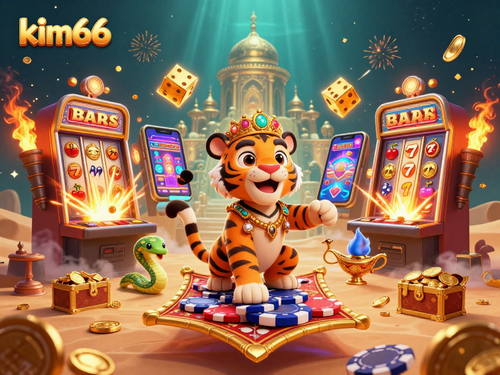 Play exciting slots with kim66 and experience the rush of jackpot wins in this vibrant casino scene.