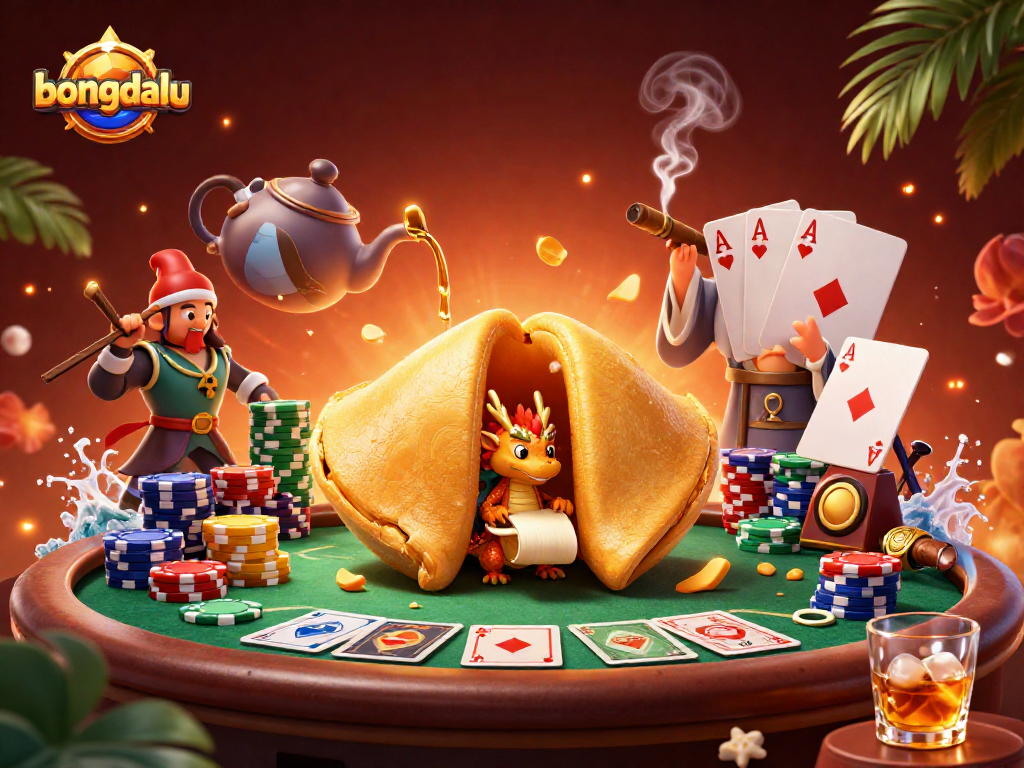Engage with bongdalu, the ultimate online gambling experience featuring a dynamic cartoon scene.
