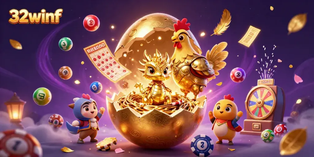 Experience thrilling gaming moments with 32winf as a golden dragon emerges from a nest of poker chips