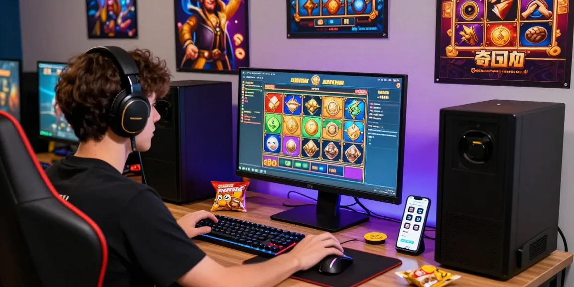 Koitoto online gaming environment with player engaging in slot games and interactive features highlighting excitement and technology