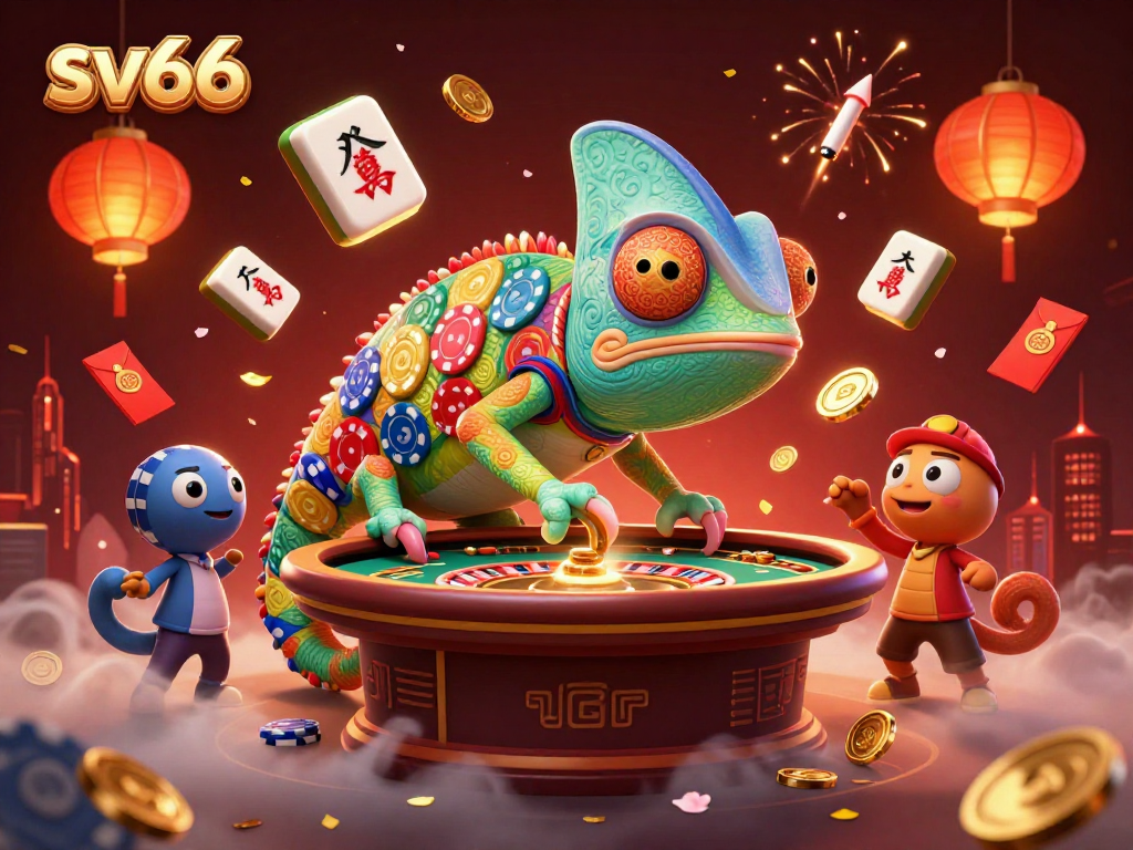 Experience the excitement of sv66 casino with vibrant scenes of luck and games.