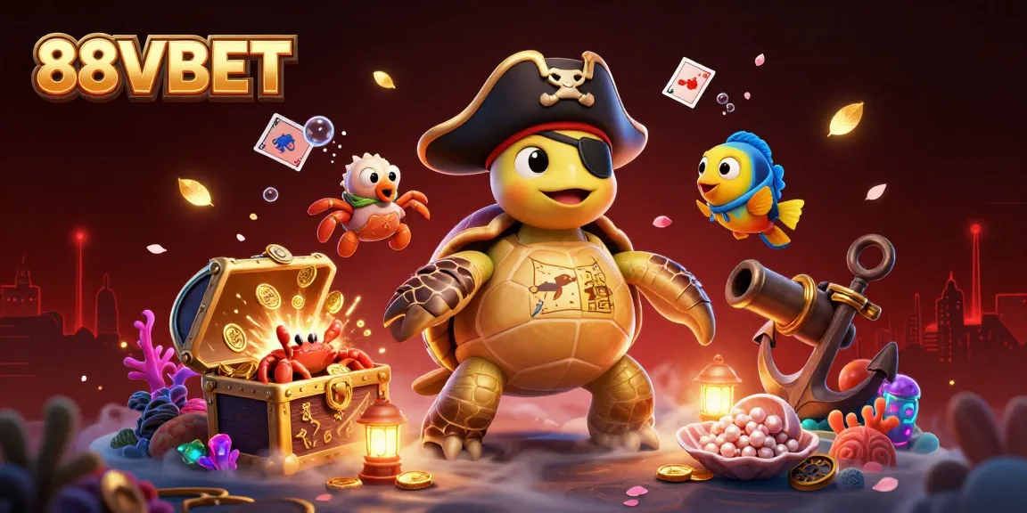 Experience thrilling adventures with 88VBET's vibrant underwater gambling scene showcasing treasure and excitement.
