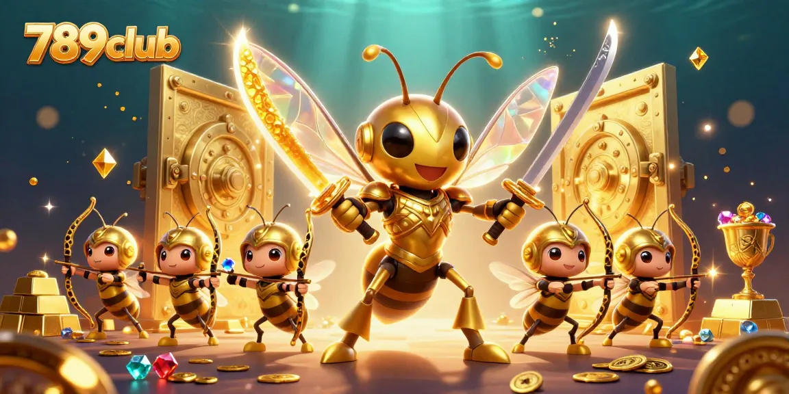 Engage with the exciting 789club scene showcasing a vibrant 3D casino world filled with gold and wealth.