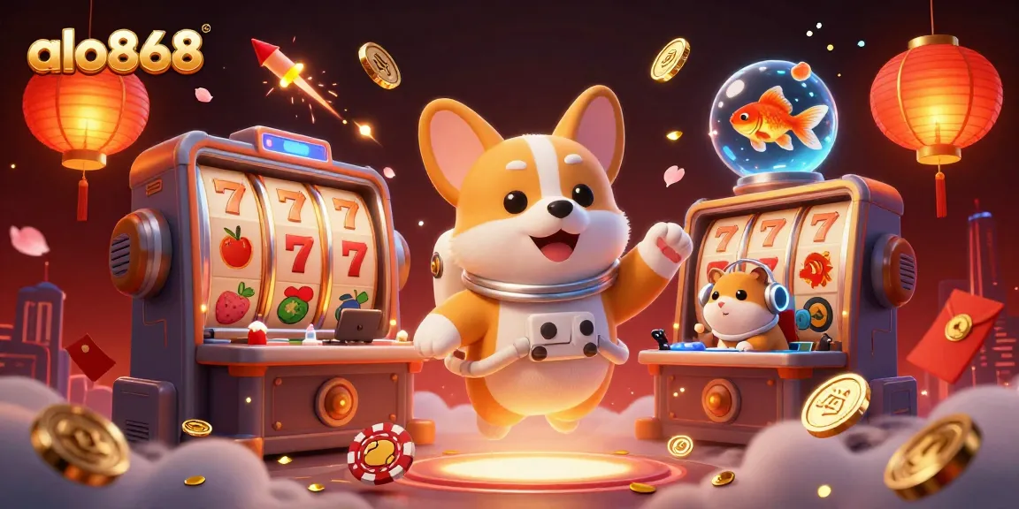Engage with the exciting gameplay at alo868, featuring a unique space casino scene with 3D characters and vibrant elements.