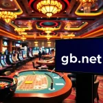 Experience thrilling gambling at 69vn.gb.net with vibrant tables, slot machines, and cheering players.