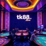 Exciting online casino scene at tk88win.live with players engaging in games and vibrant digital interfaces.