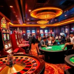 Catching excitement at nohu90 casino with players celebrating wins at slot machines.