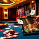 Experience the thrill of gambling at 79win's luxurious casino table game with vibrant chips and cards.