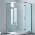 Duschkabine 80x80 in moderner Badumgebung mit eleganten Glaspaneelen.