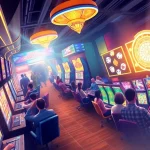 Engaging scene of online gambling at stimmgewitter.org, showcasing fun and excitement in a modern casino layout.