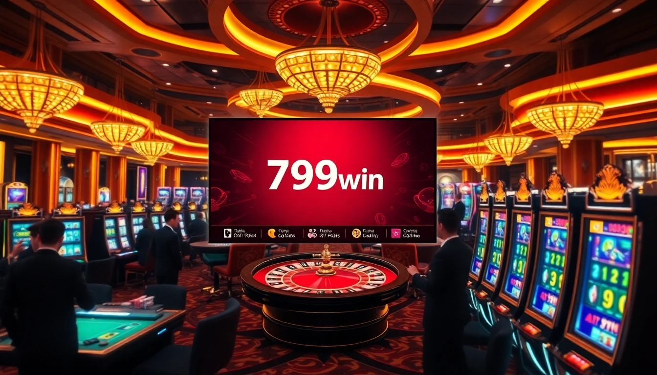 789win users enjoying an exciting online casino experience filled with poker chips and roulette wheels.