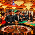 Vào Lưới TV showcases an exciting roulette game in a vibrant casino atmosphere.