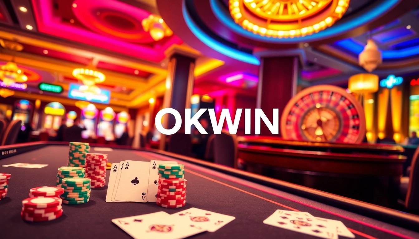 Experience the thrill of OKWIN casino gaming with exciting poker and roulette action.