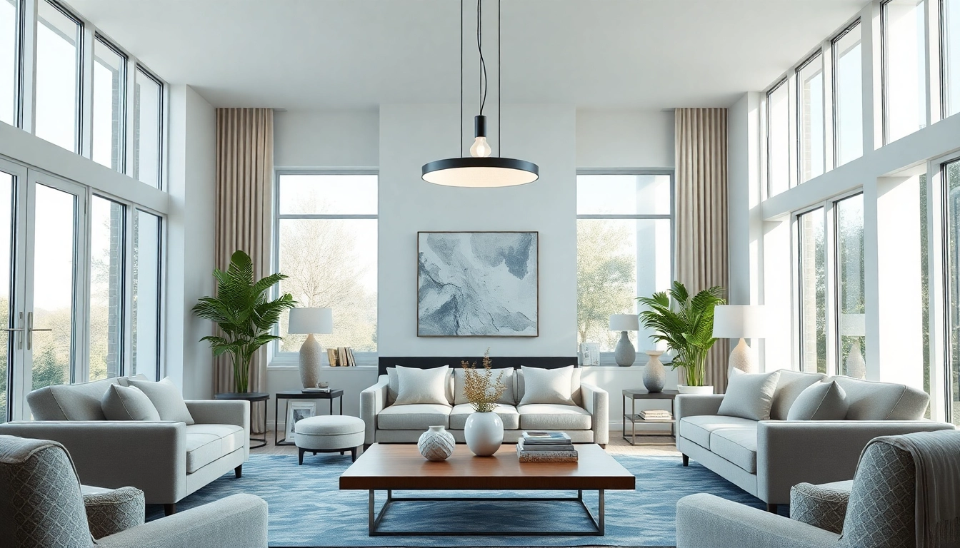 Shop ModernLighting in a stylish living room featuring elegant designs and bright decor.