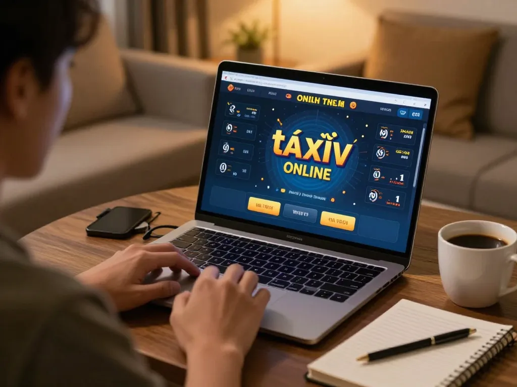 Engaging in tài xỉu online gameplay on a laptop in a cozy home setup with strategy notes.