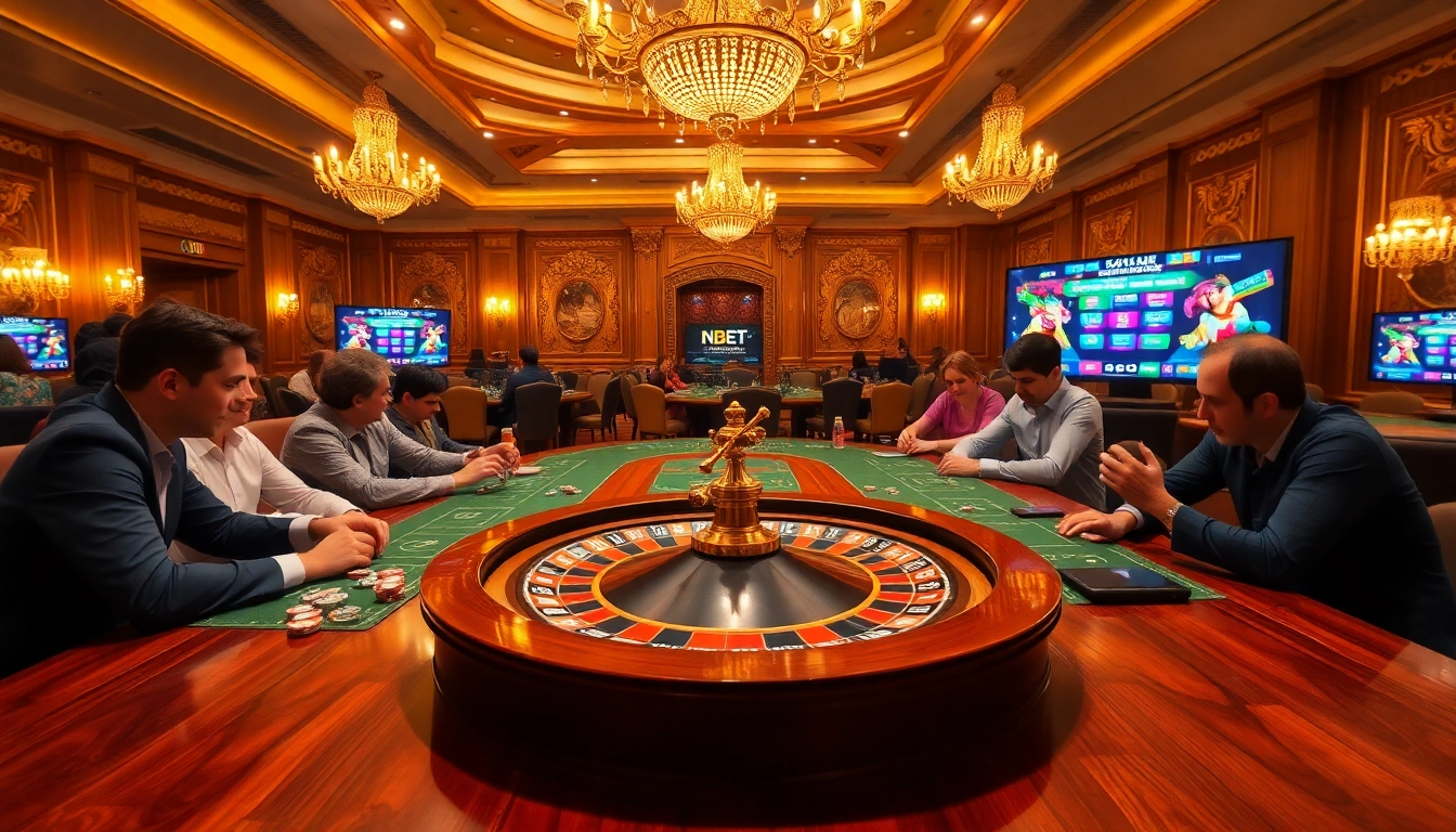 Experience the excitement of gambling with nbet.ru.com featuring a luxurious poker scene.