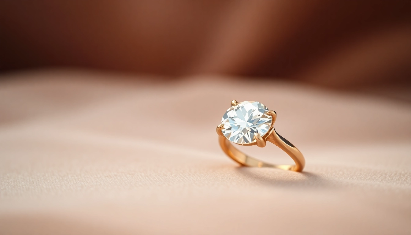 Showcase of engagement rings UK highlighting a brilliant diamond and luxurious design.