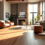 Enhance your space with flooring near me for a stylish living room featuring luxury vinyl.