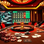 Engaged players at a luxurious poker table representing nhà cái thabet's upscale gambling experience.