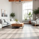 View of stylish interior featuring the best lvp flooring in a bright, modern living space.