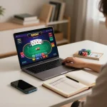 cloud-africa poker player strategizes while gaming online, showing vibrant interface and engagement