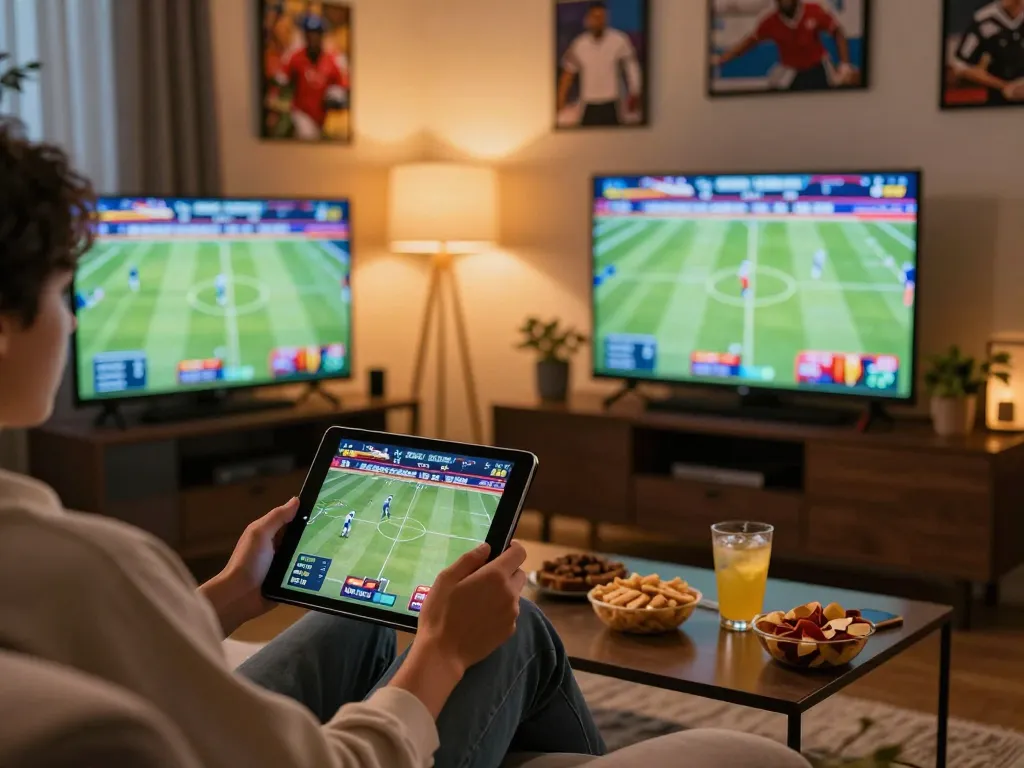 Engaged user placing bets on TR88 sports interface during exciting live event.