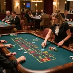Join the excitement at nhà cái HM88 as players engage at a vibrant roulette table.