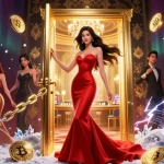 Engage in thrilling play at oxbet, illuminated by vibrant Bitcoin and Ethereum elements.