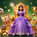 Bet on big wins with itechpro's engaging casino scene featuring a beautiful Asian woman and vibrant slot elements.