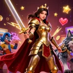 Experience big wins with LUCKY88 in this vibrant, detailed casino illustration showcasing thrilling game elements.
