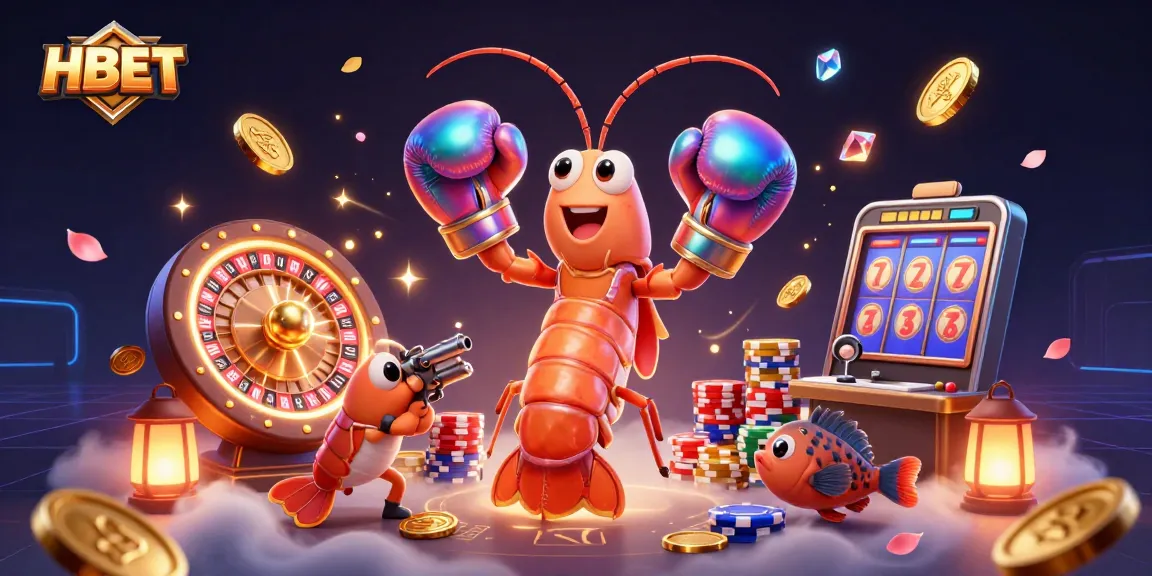 Join HBET in an action-packed casino world with vibrant characters and dazzling game elements.