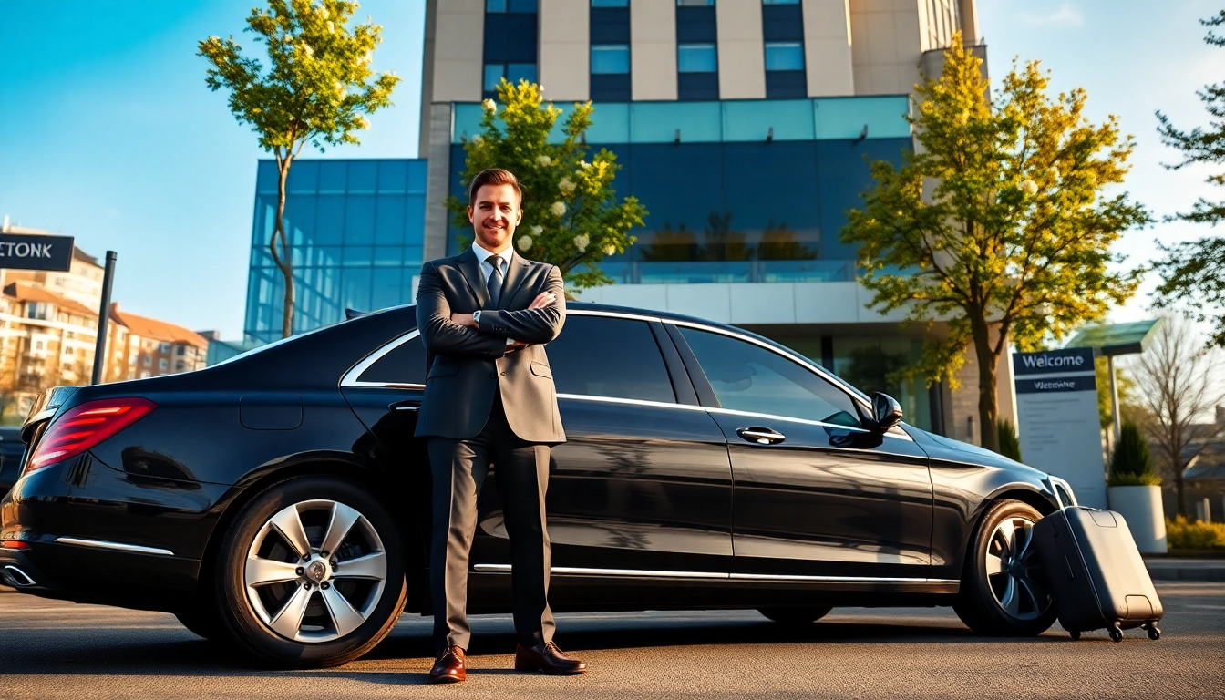 Offering premium Chauffeur Services Nottingham with a luxurious sedan and professional driver.