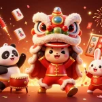 Hitclub18 offers immersive gameplay with dynamic 3D graphics, showcasing slot elements and festive characters.