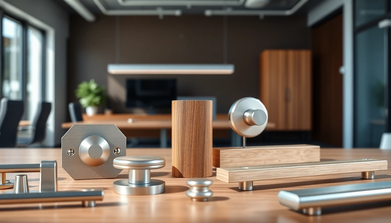 Showcasing high-quality hardware from furniture hardware manufacturers in a modern workspace.