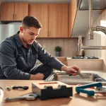 Find a reliable plumber near me working in a modern kitchen, ensuring quality repairs.