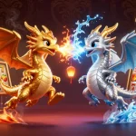 SUNWIN offers thrilling slot jackpots among mythical dragons fighting in an enchanting casino world.