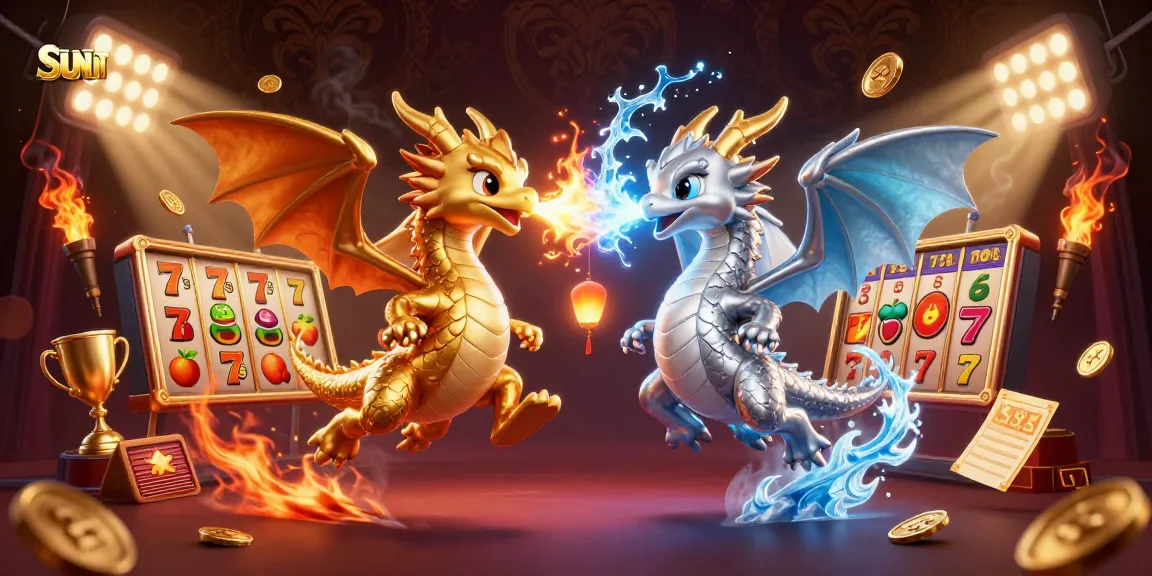 SUNWIN offers thrilling slot jackpots among mythical dragons fighting in an enchanting casino world.
