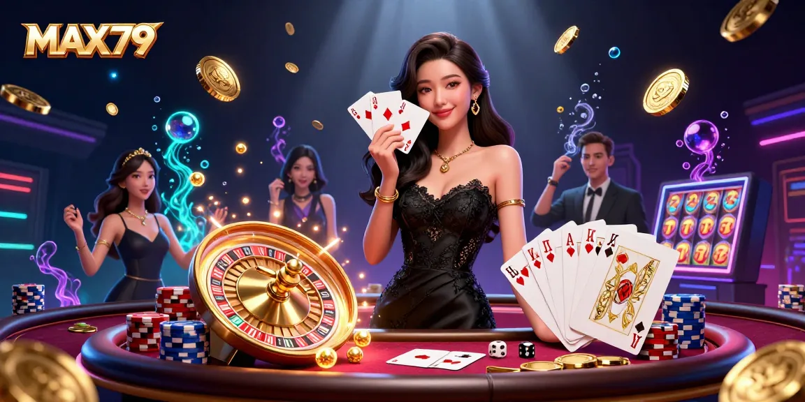 Experience the thrill of winning at MAX79 with elegant casino elements and captivating gameplay.