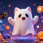 Experience thrilling adventures with Vin88 in a haunted casino filled with vibrant 3D gaming elements.