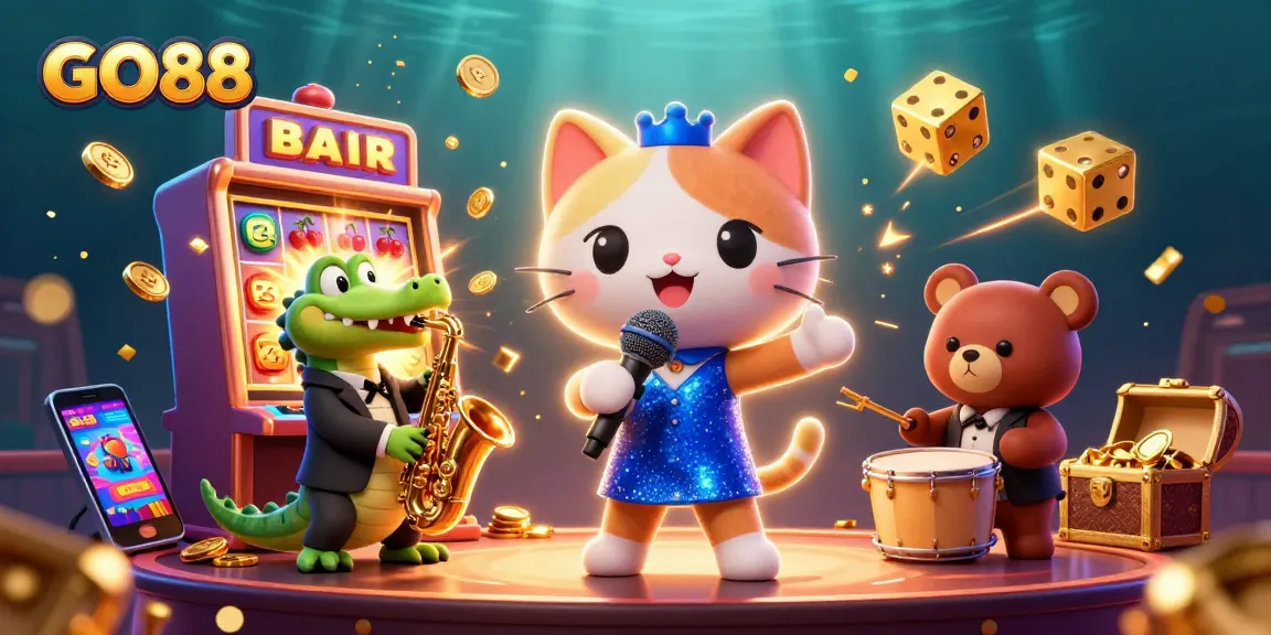 Experience exciting jackpots at GO88 with lively characters and vibrant game action.