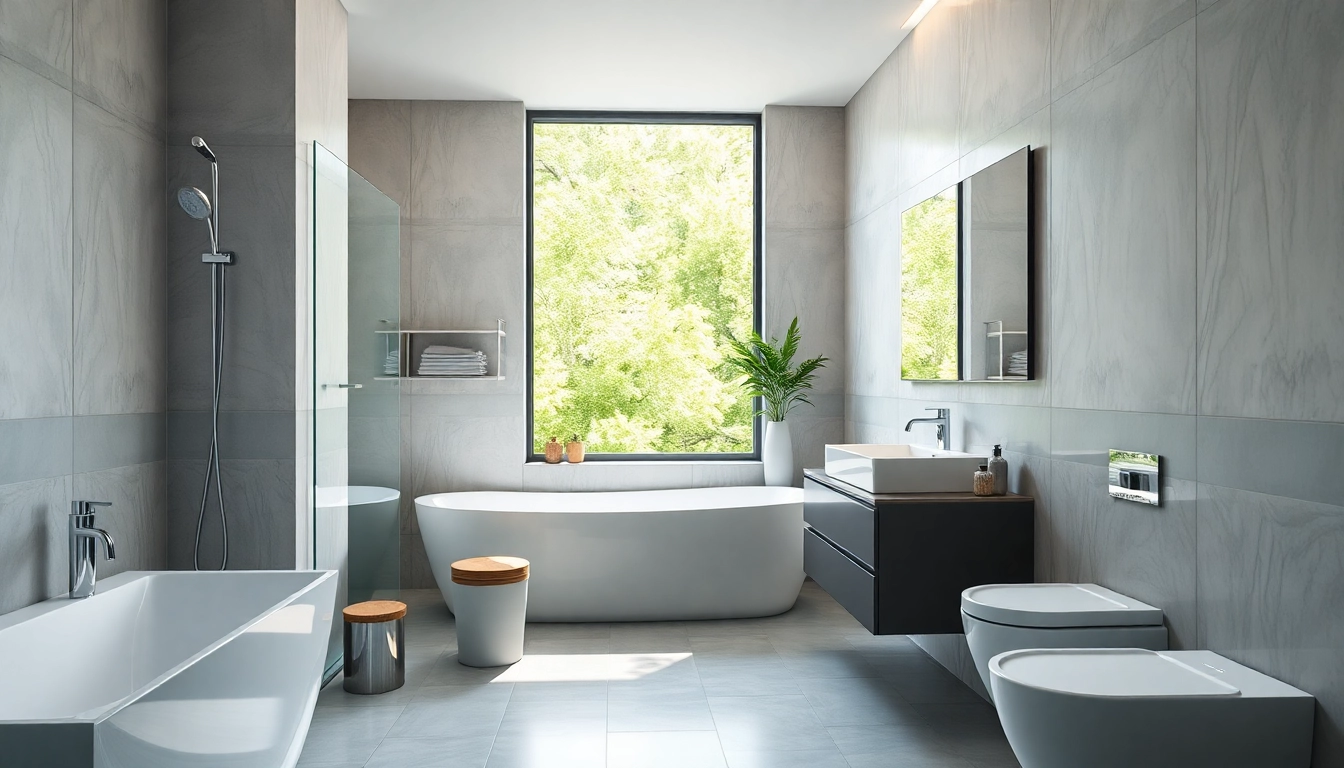Elegante Gestaltung mit sonni sanitär Produkten im modernen Badezimmer.