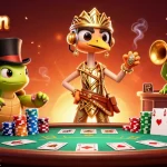 Experience exhilarating games at luckywin with vibrant characters in a dynamic casino scene.