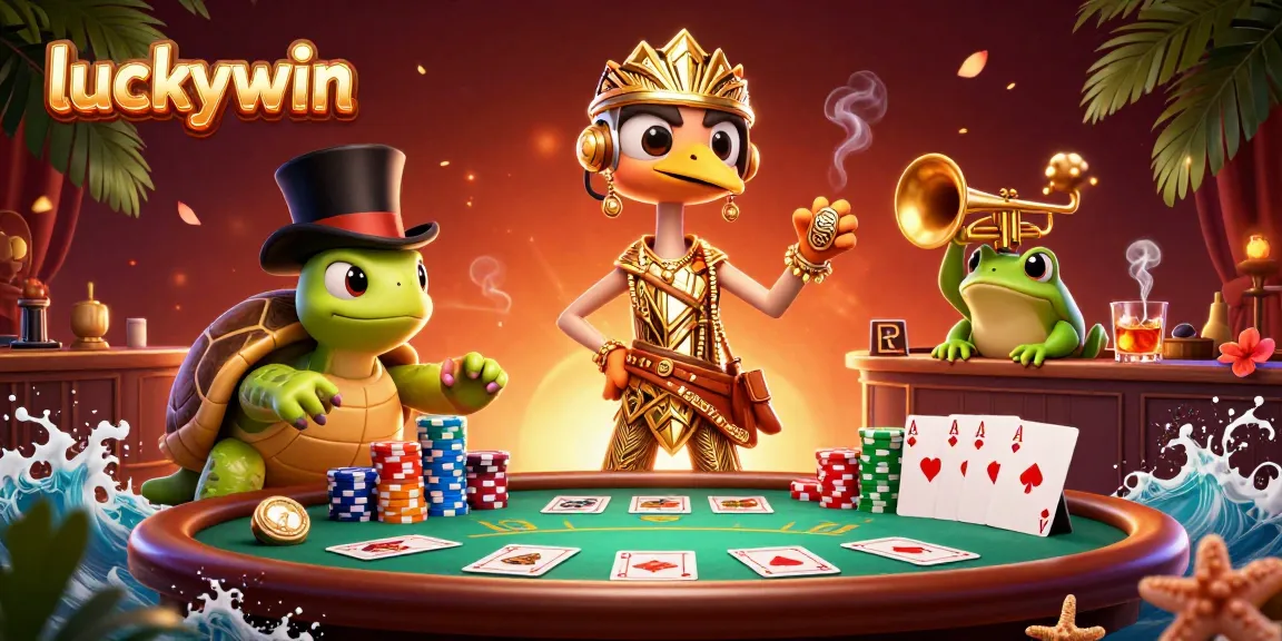 Experience exhilarating games at luckywin with vibrant characters in a dynamic casino scene.